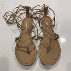 Lace Up Nude sandals